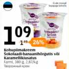 Kohupiimakreem Šokolaadi-banaanihõrgutis või Karamellikiusatus 