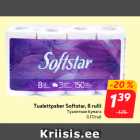 Tualettpaber Softstar, 8 rulli