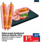 Allahindlus - Kolme juustu keeduvorst Maks ja Moorits, 550 g