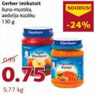 Gerber imikutoit õuna-mustika, aedvilja-küüliku 130 g