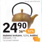 Maltist teekann, 1,3L, kuldne