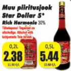 Allahindlus - Muu piiritusjook Star Dollar 5* Rich Harmonle  30%,0,2l; 0,5L - 5,44€