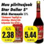 Muu piiritusjook Star Dollar 5* Rich Harmonle  30%,0,2l; 0,5L - 5,44€