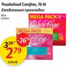Allahindlus - Pesukaitsed Carefree, 76 tk