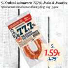5. Krakovi suitsuvorst 77,7%, Maks & Moorits