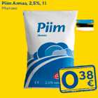 Allahindlus - Piim Armas, 2,5%, 1 l
