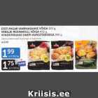 EESTI PAGAR VAARIKASAIAKE VÕIGA 320 G, VANILJE-ROSINARULL VÕIGA 400 G, VIINERIPIRUKAS SINEPI-KURGITÄIDISEGA 390 G