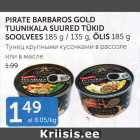 PIRATE BARBEROS GOLD TUUNIKALA SUURED TÜKID SOOLVEES 184 g / 135 g, ÕLIS 185 g