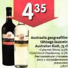 Austraalia geografilise tähisega lauavein Australian Bush, 75cl *Cabernet- Shiraz, 13,5% *Colombard Chardonnay, 12,5%