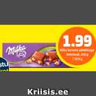 Milka tervete pähklitega šokolaad, 250 g