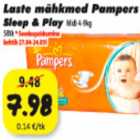 Mähkmed - Laste mähkmed Pampers Sleep & Play Midi4-9kg, 58tk