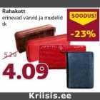 Rahakott
erinevad värvid ja mudelid
tk