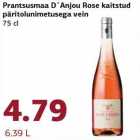 Prantsusmaa D´Anjou Rose kaitstud
päritolunimetusega vein
75 cl