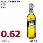 Faxe Lite hele õlu
4,7%
0,5 L