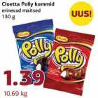 Cloetta Polly kommid
erinevad maitsed
130 g