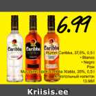 Allahindlus - Rumm Caribba, 37,5%, 0,5 l .Bianco .Negro; Muu piiritusjook Caribba Xtabla, 35%, 0,5 l