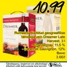 Rumeenia kaitstud geograafilise tähisega vein Dreamer Late Harvest, 3l
