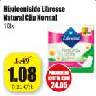 Allahindlus - Hügieeniside Libresse Natural Clip Normal 10 tk