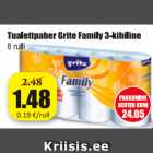 Allahindlus - Tualettpaber Grite family 3-kihiline 