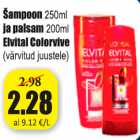 Šampoon 250 ml ja palsam 200 ml Elvital Colorvive
