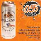 Allahindlus - Venemaa alkoholivaba õlu Baltika O