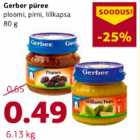 Allahindlus - Gerber püree ploomi, pirni, lillkapsa 80g