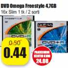 Магазин:Grossi,Скидка:DVD Omega Freestyle 4,7GB