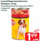 Allahindlus - Loomalihaga koerakonserv
Pedigree, 1,2 kg
