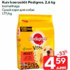 Allahindlus - Kuiv koerasööt Pedigree, 2,6 kg

