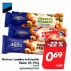 Батончик  темного шоколада
Kalev, 40-44 г