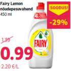 Fairy Lemon
nõudepesuvahend
450 ml