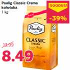 Paulig Classic Crema
kohviuba
1 kg