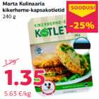 Marta Kulinaaria
kikerherne-kapsakotletid
240 g