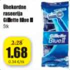 Ühekordne raseerija Gillette Blue II 5 tk