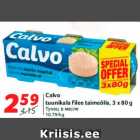 Allahindlus - Calvo
tuunikala filee taimeõlis, 3 x 80 g