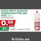 AURA FRUIT GAASITA
VAARIKAMAITSELINE
VESI, 1,5 L
