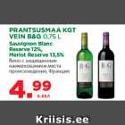 PRANTSUSMAA KGT
VEIN B&G 0,75 L