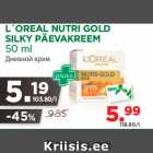 Allahindlus - L´OREAL NUTRI GOLD
SILKY PÄEVAKREEM
50 ml