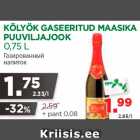 Allahindlus - KÖLYÖK GASEERITUD MAASIKA
PUUVILJAJOOK
0,75 L