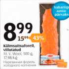 Külmsuitsuforell, viilutatud