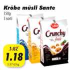 Krõbe müsli Sante 350g 3 sorti