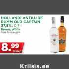 Allahindlus - HOLLANDI ANTILLIDE
RUMM OLD CAPTAIN
37,5%, 0,7 l
Brown, White