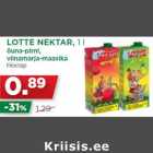 LOTTE NEKTAR, 1 l
õuna-pirni,
viinamarja-maasika