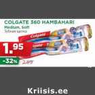 Allahindlus - COLGATE 360 HAMBAHARI
Medium, Soft