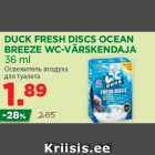 Allahindlus - DUCK FRESH DISCS OCEAN
BREEZE WC-VÄRSKENDAJA
36 ml