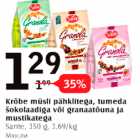 Allahindlus - Krõbe müsli pähklitega, tumega šokolaadiga või granaatõuna ja mustikatega