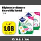 Hügieeniside Libresse Natural Clip Normal 10 tk