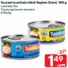 Suured tuunikala tükid Kapten Grant, 185 g

