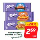 Valik Milka piimašokolaade,
250-300 g