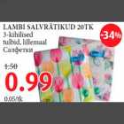 LAMBI SALVRÄTIKUD 20TK 3-kihilised tulbid, lillemaal